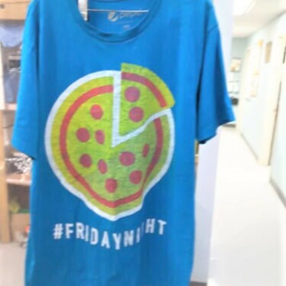 PEPSI Night Shirt FRIDAY NIGHT T-Shirt Pizza Size M Sleepwear Night Gown - Picture 2 of 2